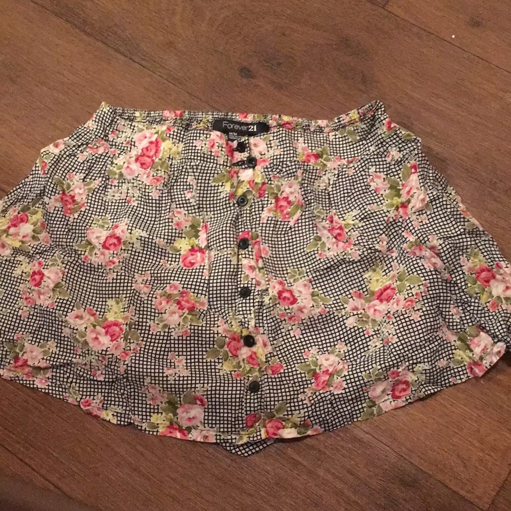 Forever 21 Floral Skirt/Skort - Size M